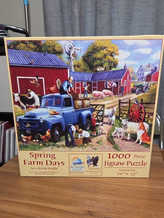Sunsout Other - Sunset Hill 'Spring Farm Days' 1000-Piece Jigsaw Puzzle - Blue